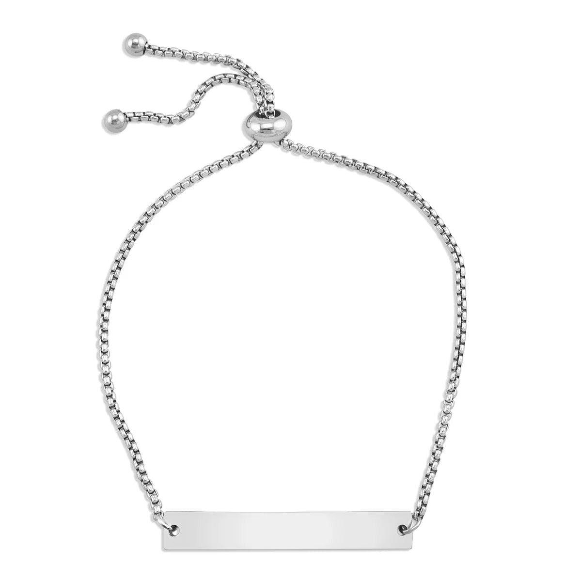 Adjustable Bar Bracelet - Engraved