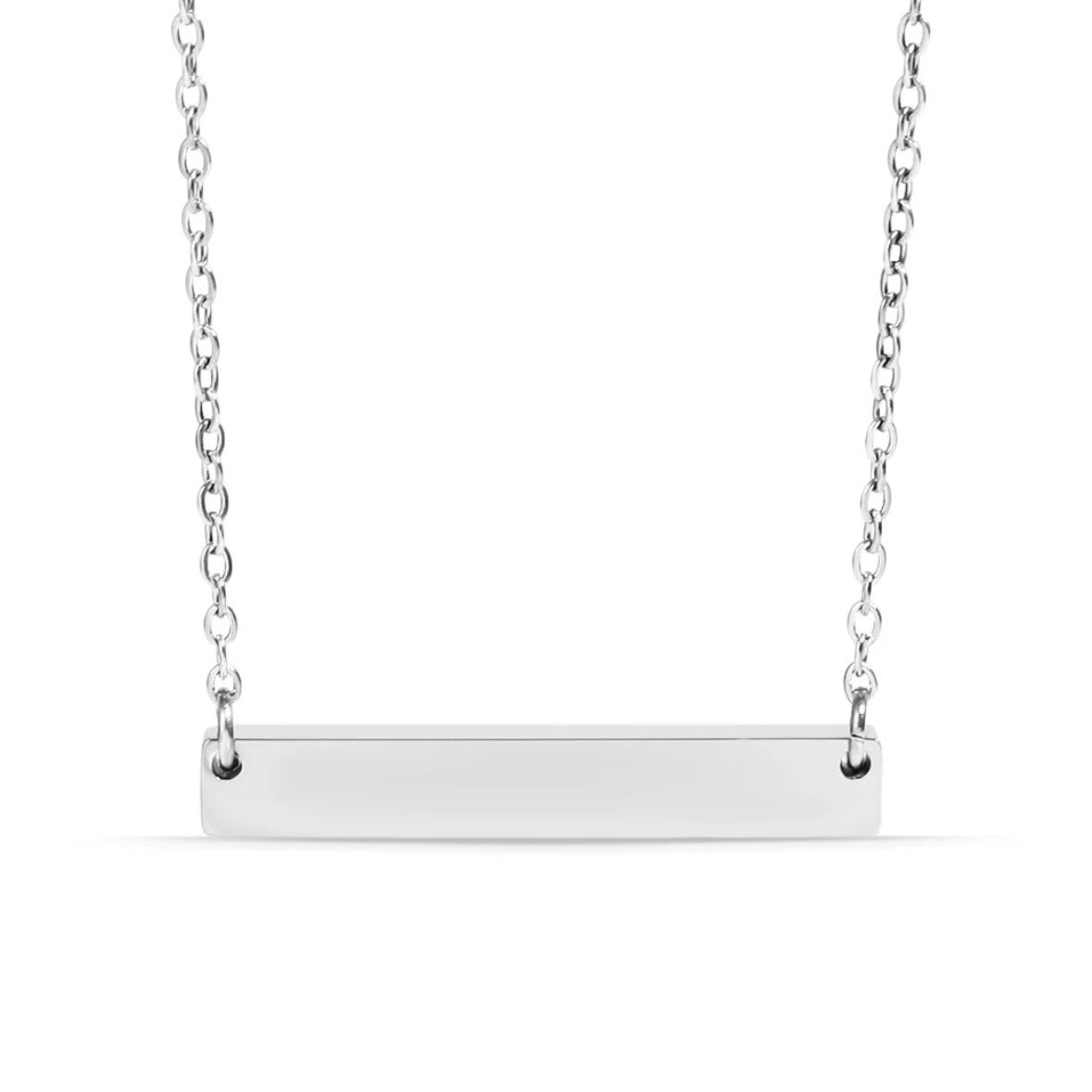 Horizontal Bar Necklace - Engraved