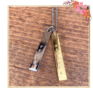 Custom Vertical Pendant- Gold Dipped Add On Charm