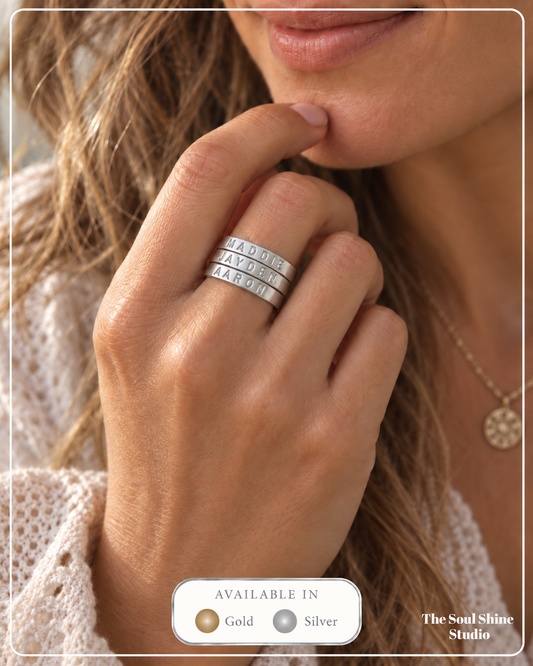 Custom Stacking Rings - Hand Stamped