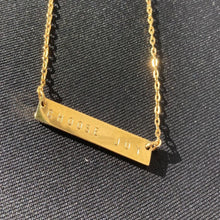Bar Necklace - Gold Dipped