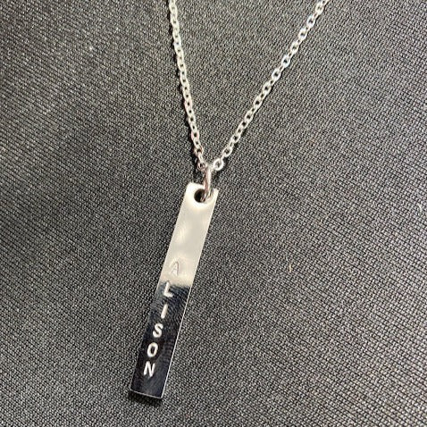 Create a Custom Vertical Bar &/or Disc Necklace - Hand Stamped