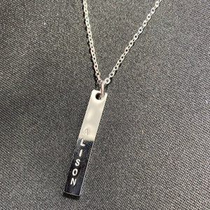 Custom Bar Necklace- Vertical