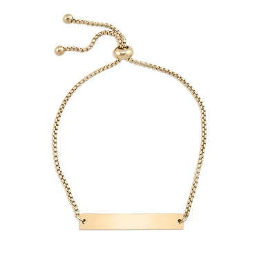 Adjustable Bar Bracelet - Engraved