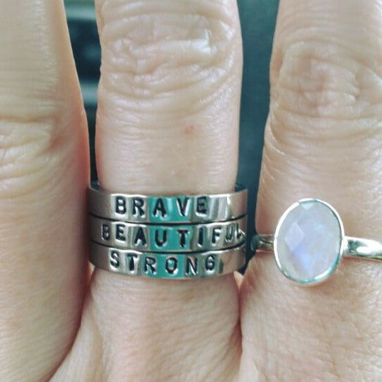 Custom Stacking Rings - Hand Stamped