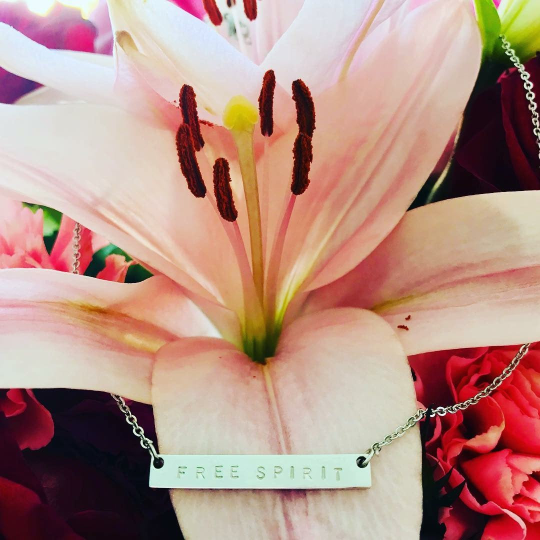 Custom Horizontal Bar Necklace - Hand Stamped