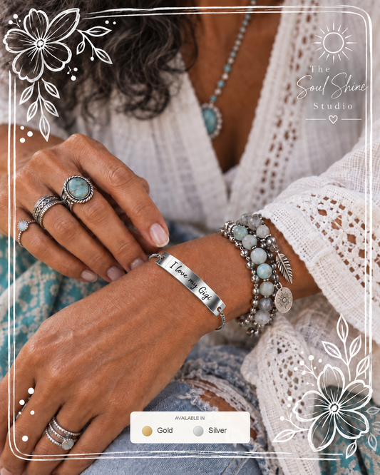 Adjustable Bar Bracelet - Engraved