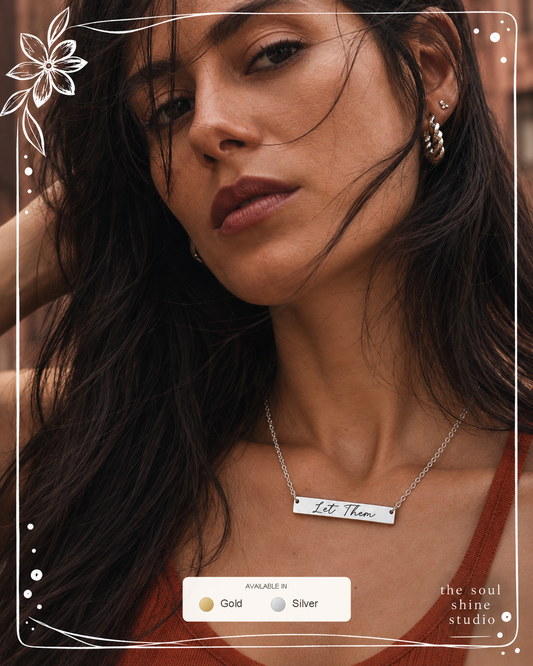 Horizontal Bar Necklace - Engraved